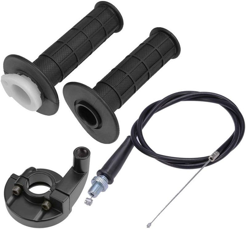 Anxingo Throttle Twist Grip Set with 7/8" Handlebar Throttle Cable 39-inch Replacement for Kawasaki KX 60 65 80 85 100 125 250 KLX110 - Image 1